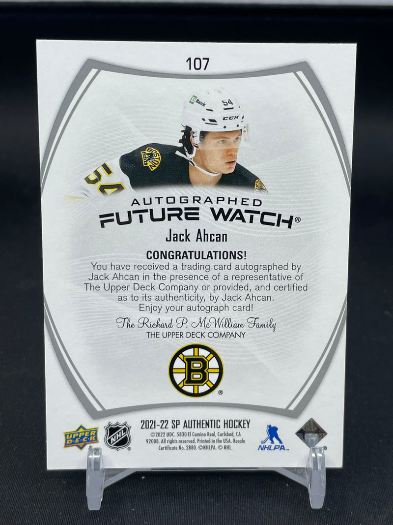 2021 UPPER DECK SP AUTHENTIC - FUTURE WATCH AUTO - J. AHCAN - #107 - #'D/999 - AUTOGRAPH - RC