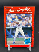 1990 DONRUSS - RATED ROOKIE - J. GONZALEZ -