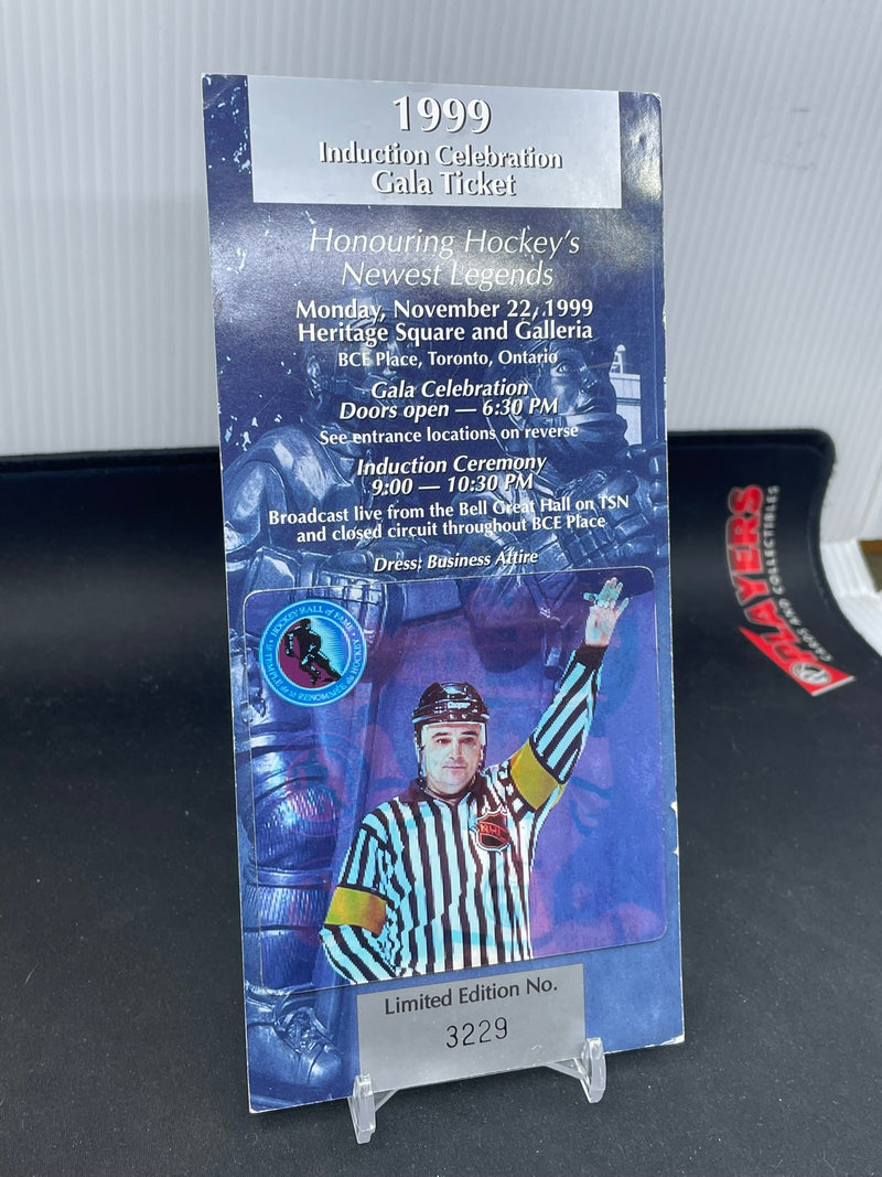 1999 INDUCTION CELEBRATION GALA TICKET - LIMITED EDITION 3229