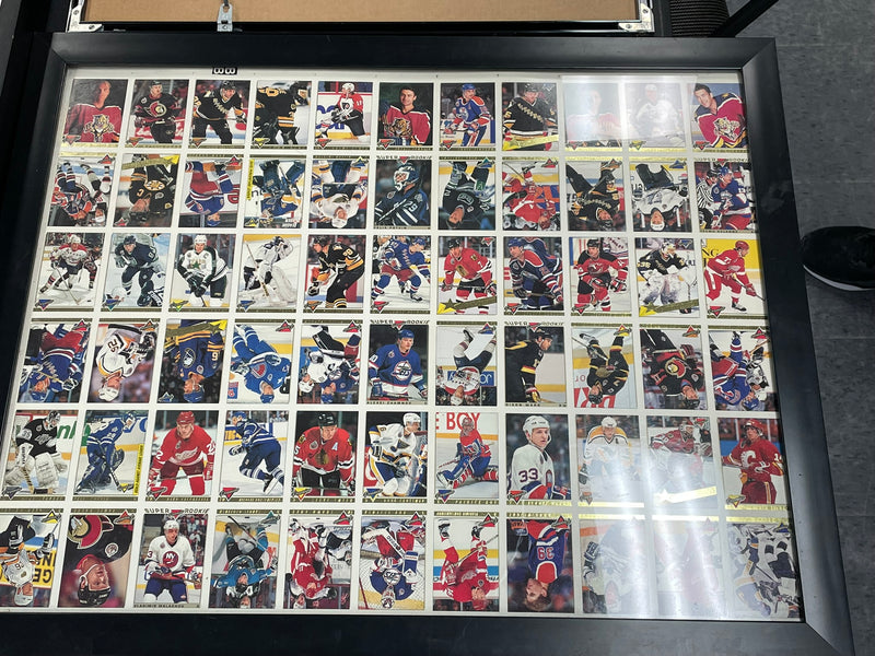 1993 O-PEE-CHEE PREMIER UNCUT SHEET FRAMED (SHIPPING UNAVAILABLE)