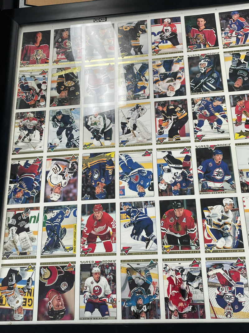 1993 O-PEE-CHEE PREMIER UNCUT SHEET FRAMED (SHIPPING UNAVAILABLE)