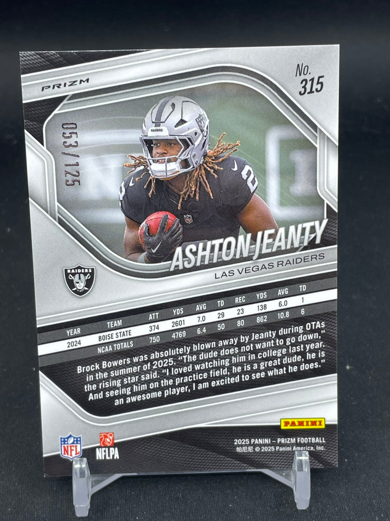 2025 PANINI PRIZM - PURPLE PRIZM - A. JEANTY - #315 - #'D/125 - RC
