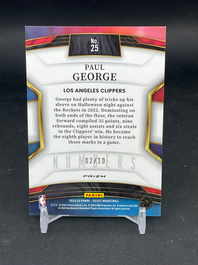 2022 PANINI SELECT - GOLD PRIZM - NUMBERS - P. GEORGE - #25 - #'D/10