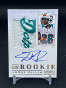 2012 PANINI NATIONAL TREASURES - ROOKIE - L. MILLER - #312 - #'D/49 - RELIC - AUTOGRAPH - RC
