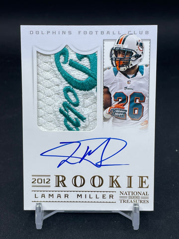 2012 PANINI NATIONAL TREASURES - ROOKIE - L. MILLER - #312 - #'D/49 - RELIC - AUTOGRAPH - RC