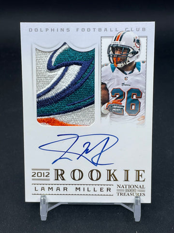 2012 PANINI NATIONAL TREASURES - ROOKIE - L. MILLER - #312 - #'D/49 - RELIC - AUTOGRAPH - RC