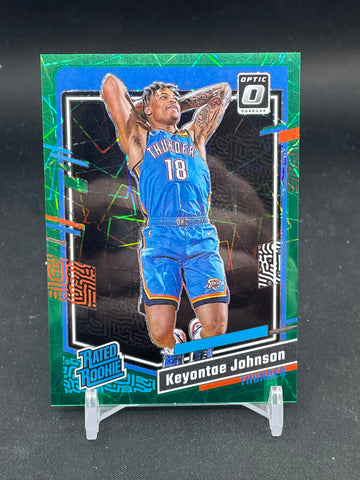 2023 PANINI DONRUSS OPTIC - GREEN VELOCITY - RATED ROOKIE - K. JOHNSON - #237 - #'D/49