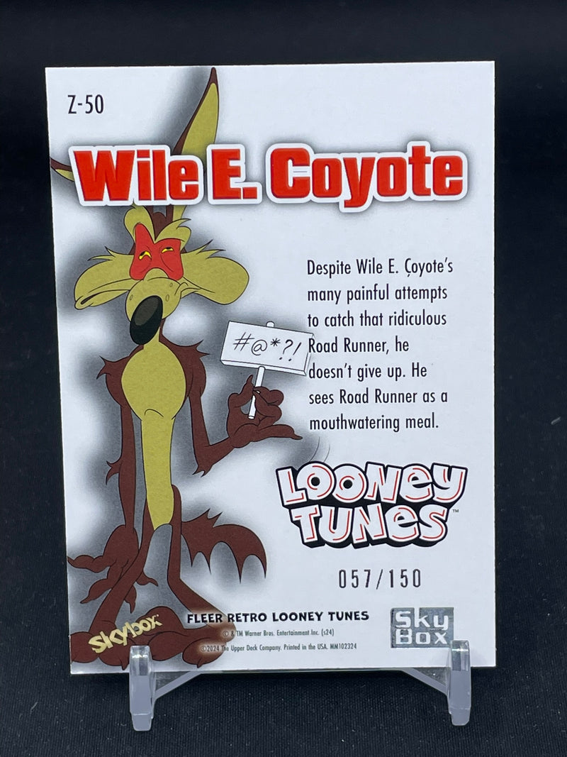 2024 UPPER DECK FLEER RETRO LOONEY TUNES - RAVE - Z-FORCE - WILE E. COYOTE - #Z-50 - #'D/150