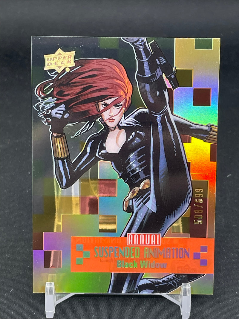 2022 UPPER DECK MARVEL ANNUAL - SUSPENDED ANIMATION - BLACK WIDOW - #19 - #'D/699