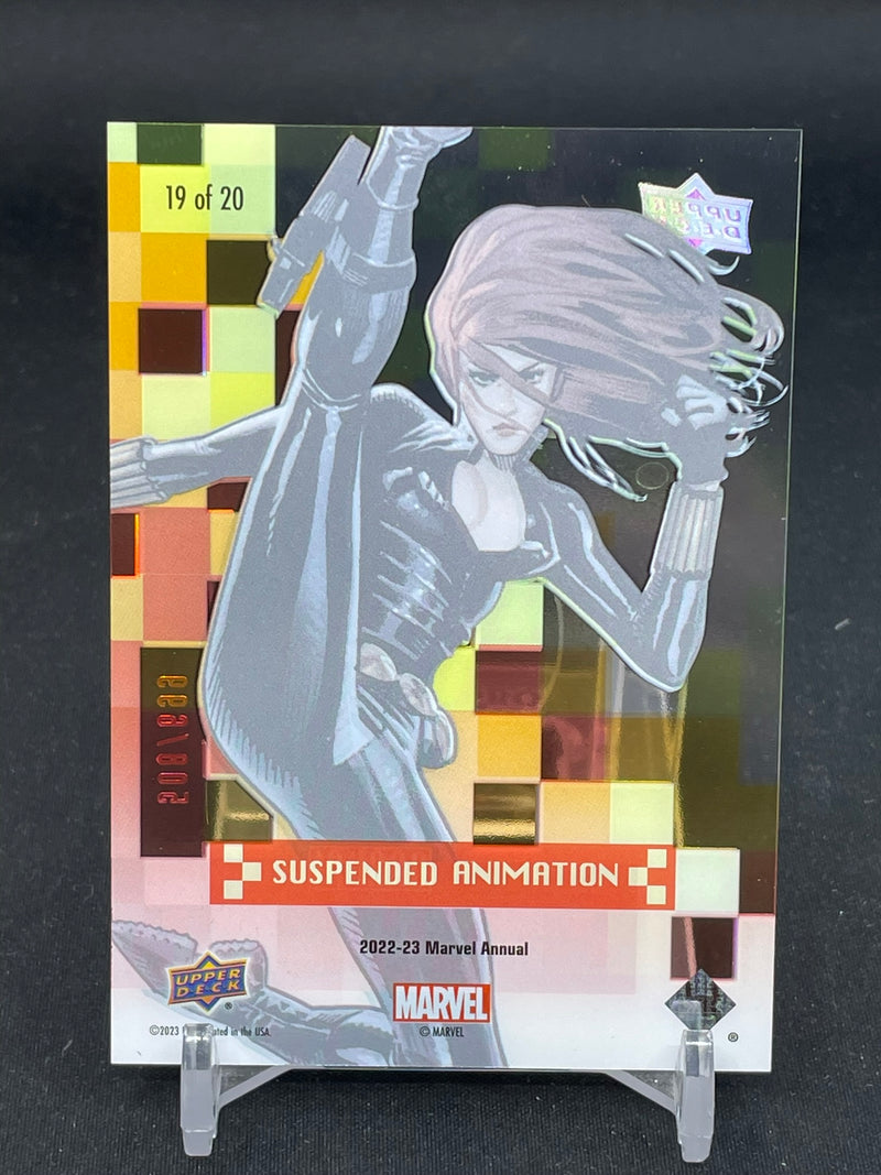 2022 UPPER DECK MARVEL ANNUAL - SUSPENDED ANIMATION - BLACK WIDOW - #19 - #'D/699