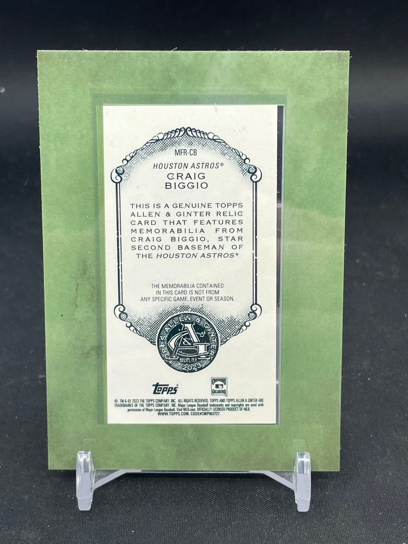2023 TOPPS ALLEN & GINTER - MINI FRAMED RELICS - C. BIGGIO -