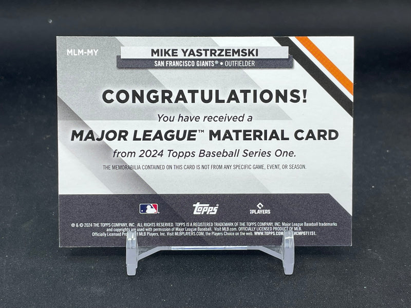 2024 TOPPS SERIES ONE - MAJOR LEAGUE MATERIAL - M. YASTRZEMSKI -