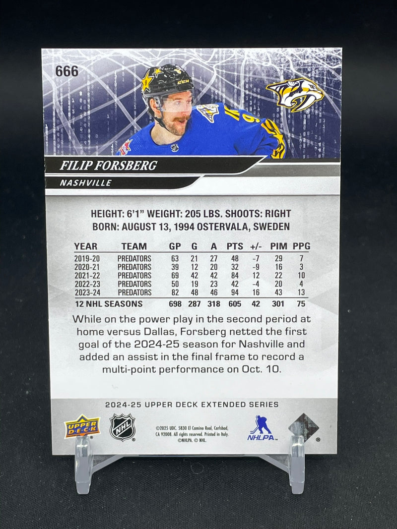2024 UPPER DECK EXTENDED SERIES - UD HIGH GLOSS - F. FORSBERG - #666 - #'D/10