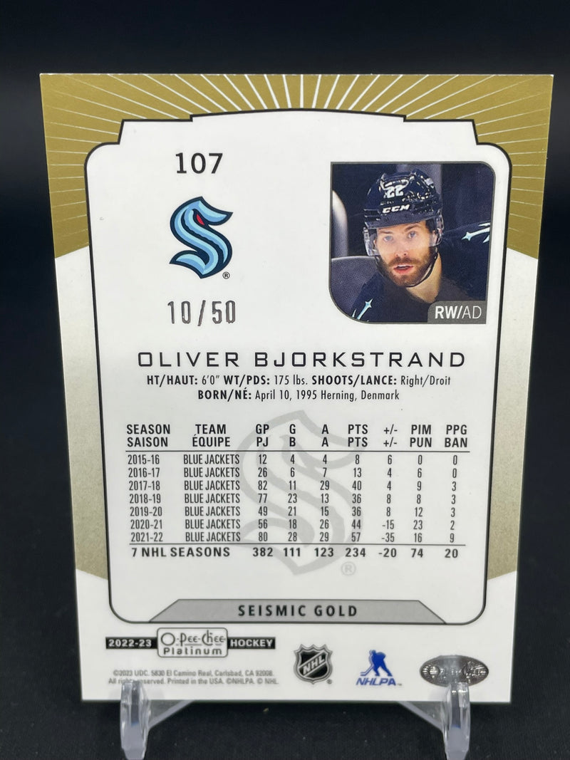 2022 UPPER DECK O-PEE-CHEE PLATINUM - SEISMIC GOLD - O. BJORKSTRAND - #107 - #'D/50