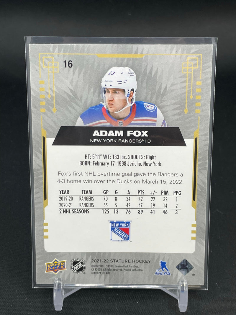 2021 UPPER DECK STATURE - GREEN - A. FOX - #16 - #'D/66