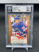 2014 UPPER DECK MASTERPIECES - FRAMED RED CLOTH - W. GRETZKY - #55 - #'D/30 - BGS 8.5 - AUTOGRAPH 10
