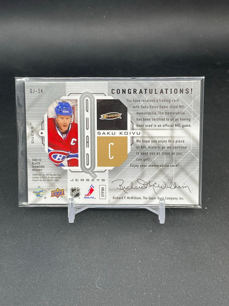 2009 UPPER DECK BLACK DIAMOND - QUAD JERSEYS - S. KOIVU -