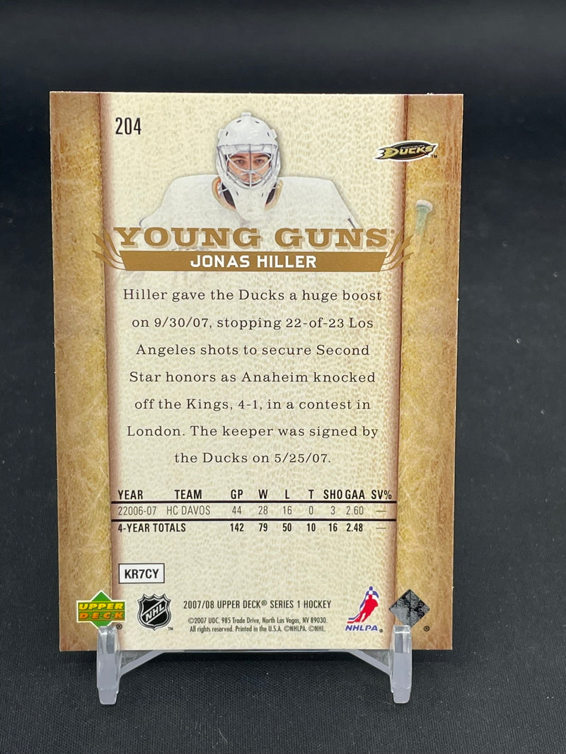 2007 UPPER DECK SERIES ONE - YOUNG GUNS - J. HILLER -