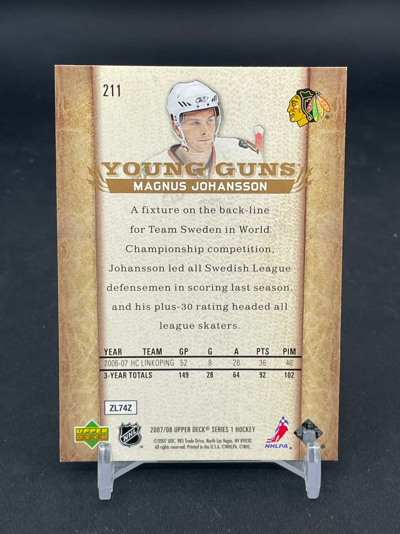 2007 UPPER DECK SERIES ONE - YOUNG GUNS - M. JOHANSSON -