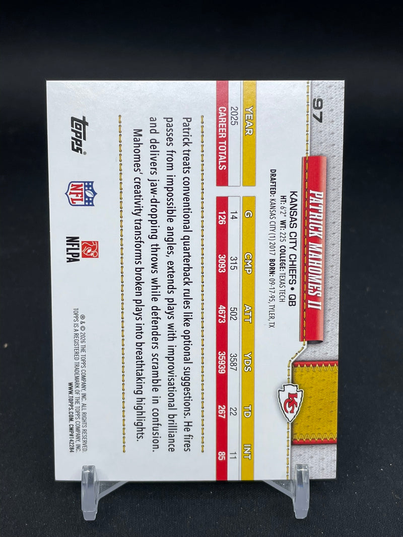 2026 TOPPS - RAINBOW FOIL - P. MAHOMES II -