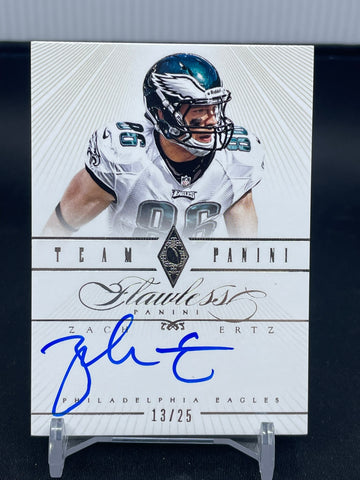 2014 PANINI FLAWLESS - TEAM PANINI - Z. ERTZ - #50 - #'D/25 - AUTOGRAPH