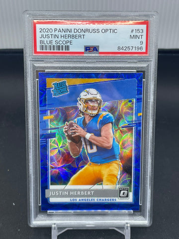 2020 PANINI DONRUSS OPTIC - BLUE SCOPE - RATED ROOKIE - J. HERBERT - #153 - PSA 9 - RC