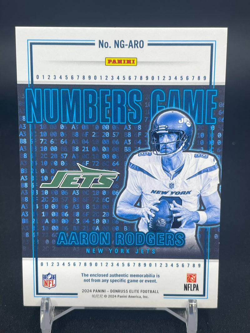 2024 PANINI DONRUSS ELITE - NUMBERS GAME - A. RODGERS - #NG-ARO - #'D/49 - RELIC