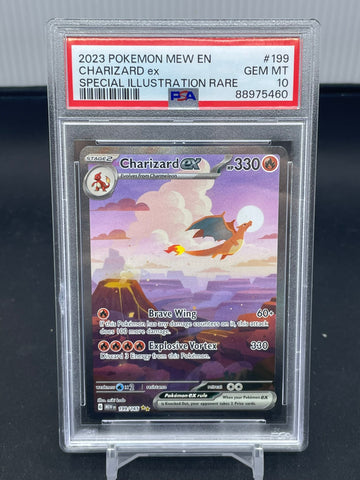 POKEMON - 151 - CHARIZARD EX - SPECIAL ILLUSTRATION RARE - #199 - PSA 10