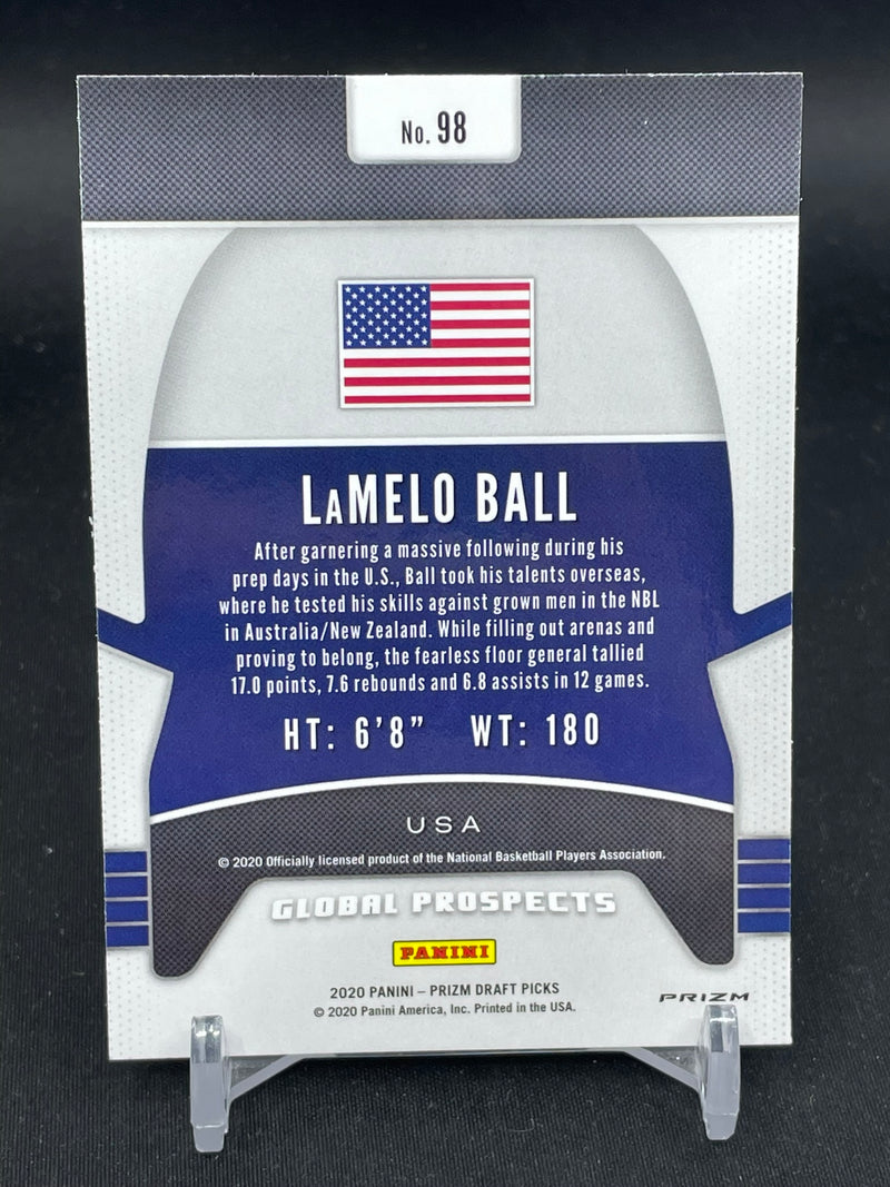 2020 PANINI PRIZM DRAFT PICKS - RED ICE PRIZM - GLOBAL PROSPECTS - L. BALL -