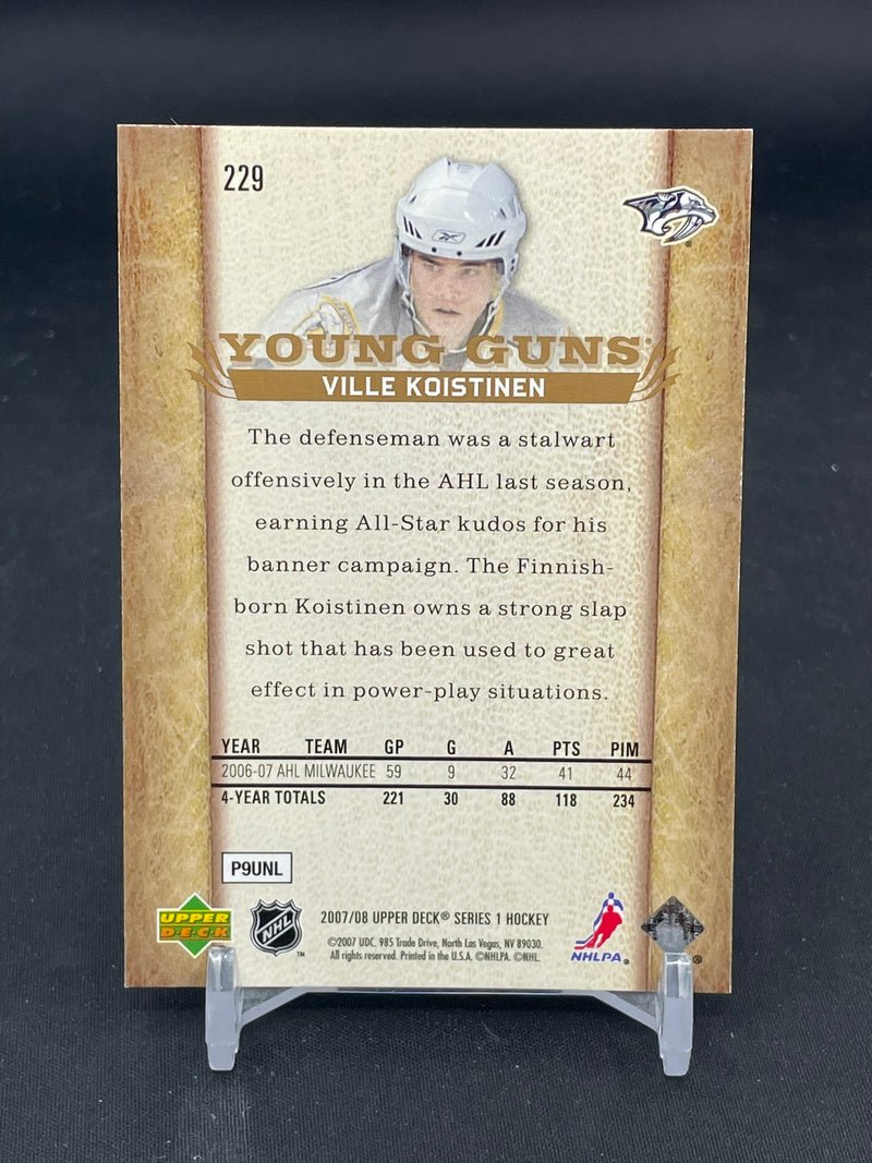 2007 UPPER DECK SERIES ONE - YOUNG GUNS - V. KOISTINEN -