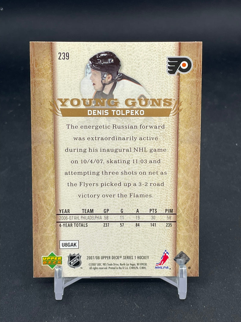 2007 UPPER DECK SERIES ONE - YOUNG GUNS - D. TOLPEKO -