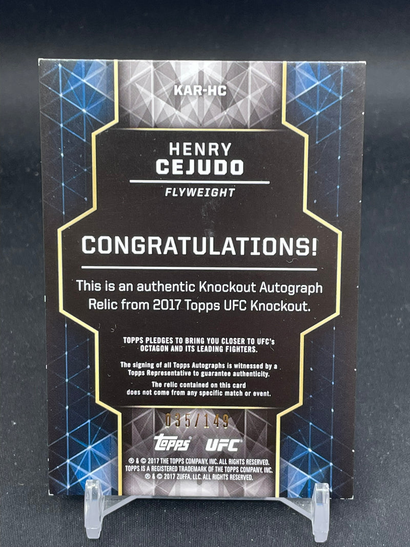 2017 TOPPS UFC KNOCKOUT - H. CEJUDO - #KAR-HC - #'D/149 - RELIC - AUTOGRAPH