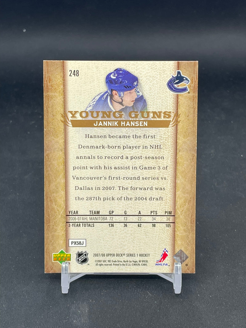 2007 UPPER DECK SERIES ONE - YOUNG GUNS - J. HANSEN -