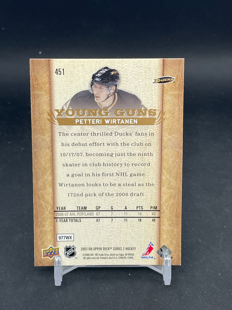 2007 UPPER DECK SERIES TWO - YOUNG GUNS - P. WIRTANEN -