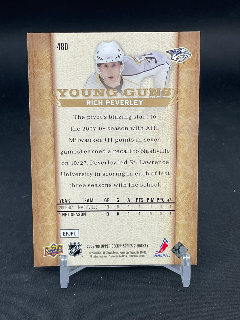 2007 UPPER DECK SERIES TWO - YOUNG GUNS - R. PEVERLEY -