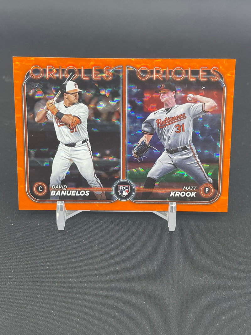 2024 TOPPS UPDATE - ORANGE CRACKLE FOILBOARD - ROOKIE COMBOS - #US315 - #'D/299 - RC