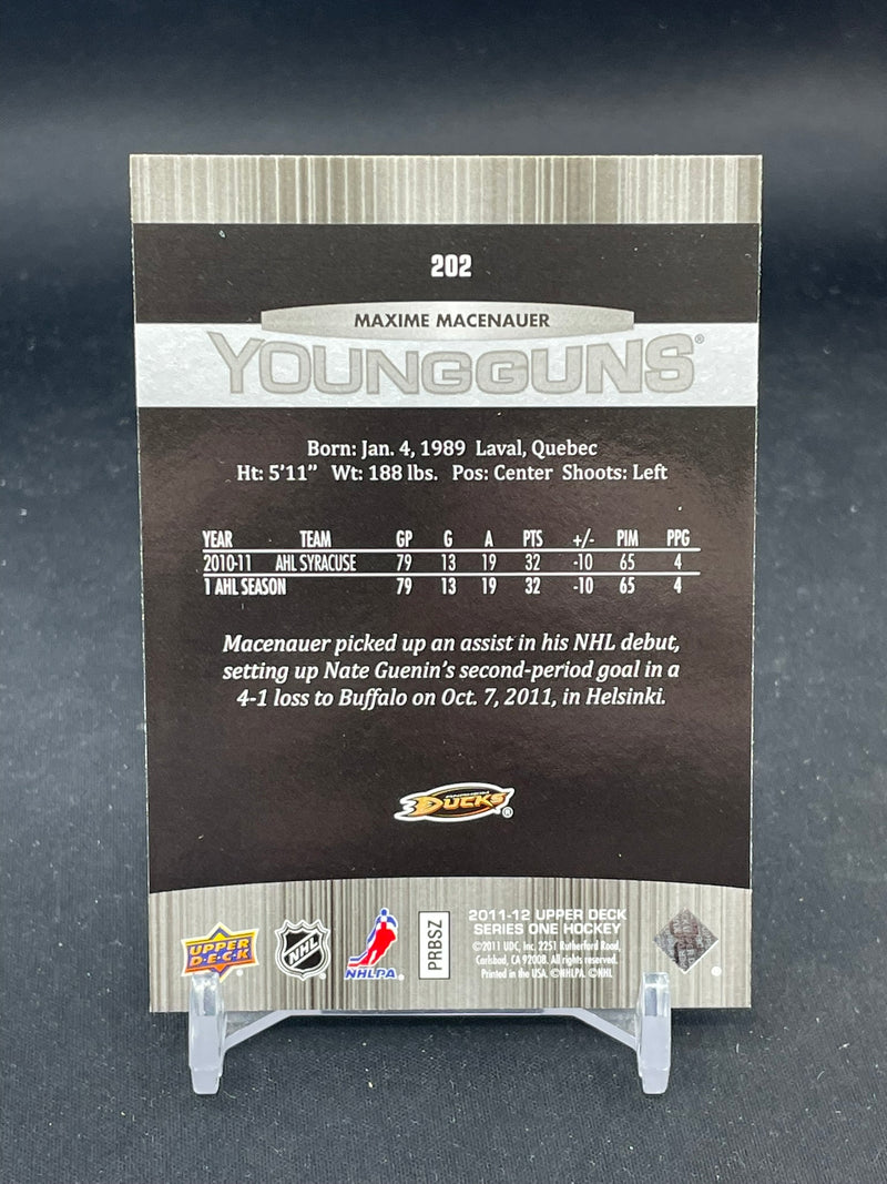 2011 UPPER DECK SERIES ONE - YOUNG GUNS - M. MACENAUER -