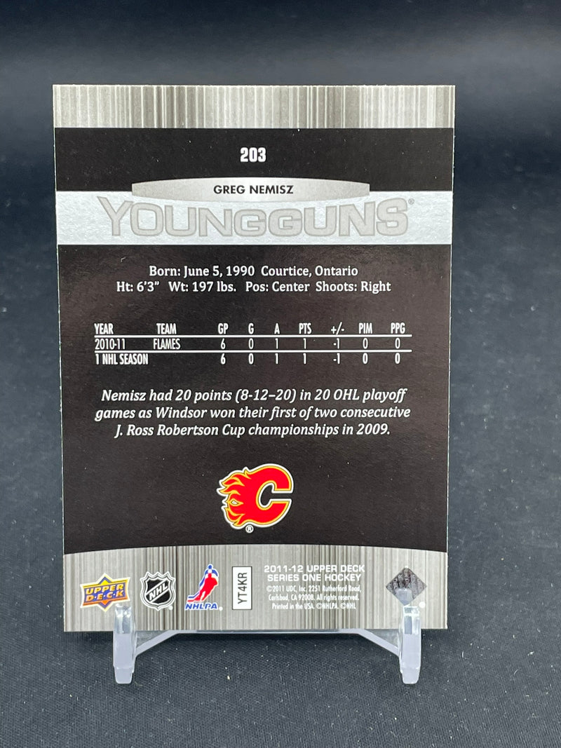 2011 UPPER DECK SERIES ONE - YOUNG GUNS - G. NEMISZ -
