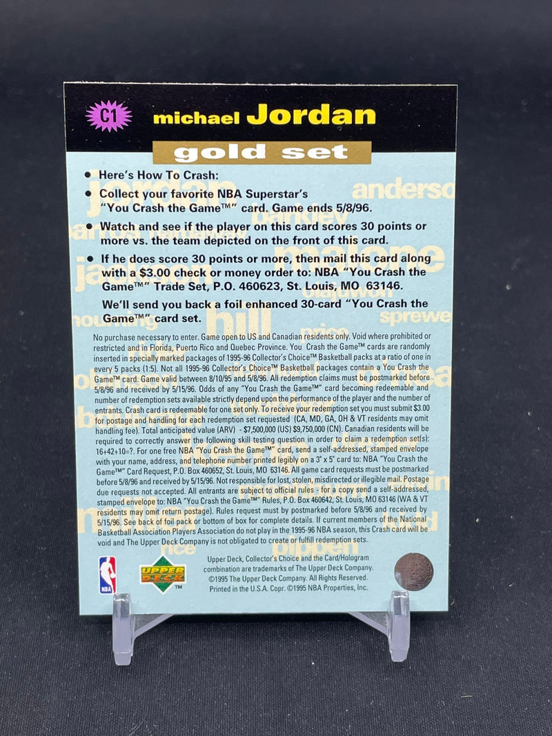 1995 UPPER DECK COLLECTOR'S CHOICE - YOU CRASH THE GAME - GOLD SET - VS KNICKS - M. JORDAN -