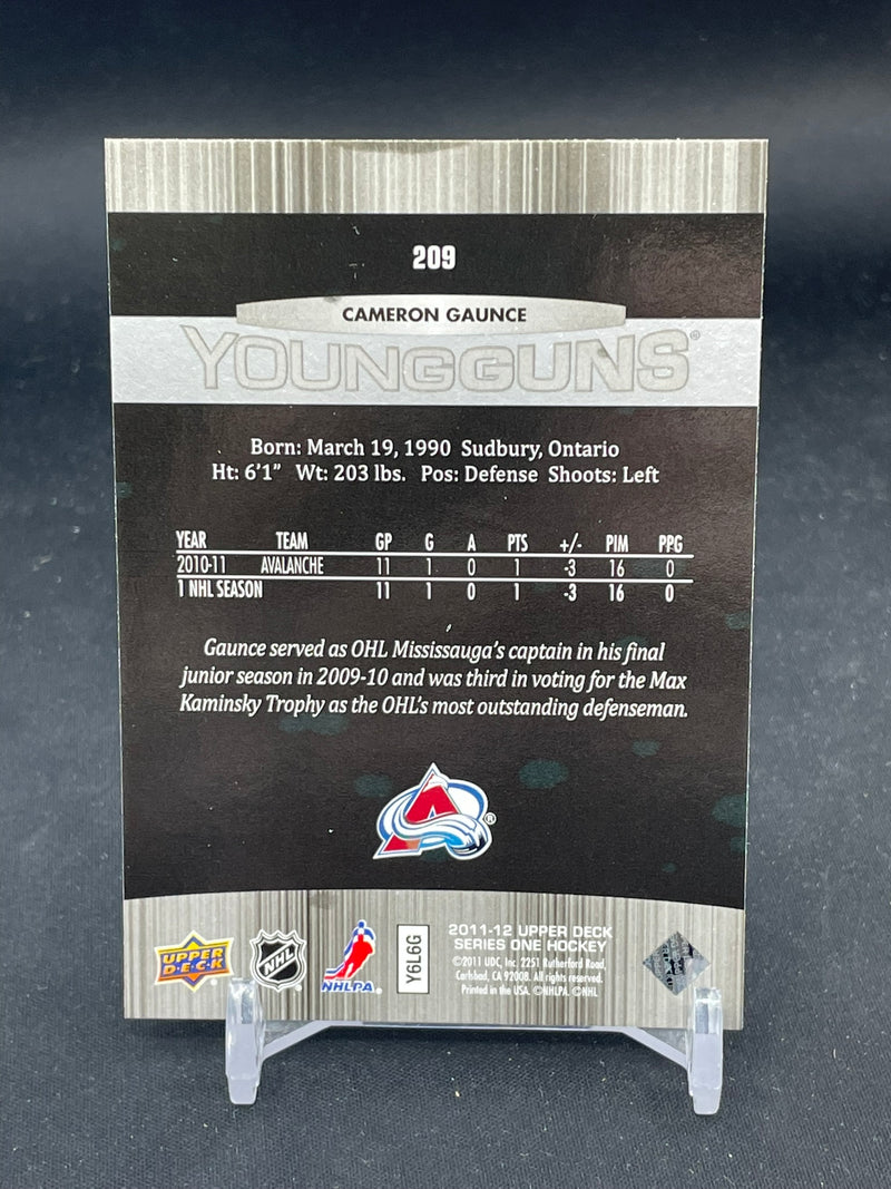2011 UPPER DECK SERIES ONE - YOUNG GUNS - C. GAUNCE -