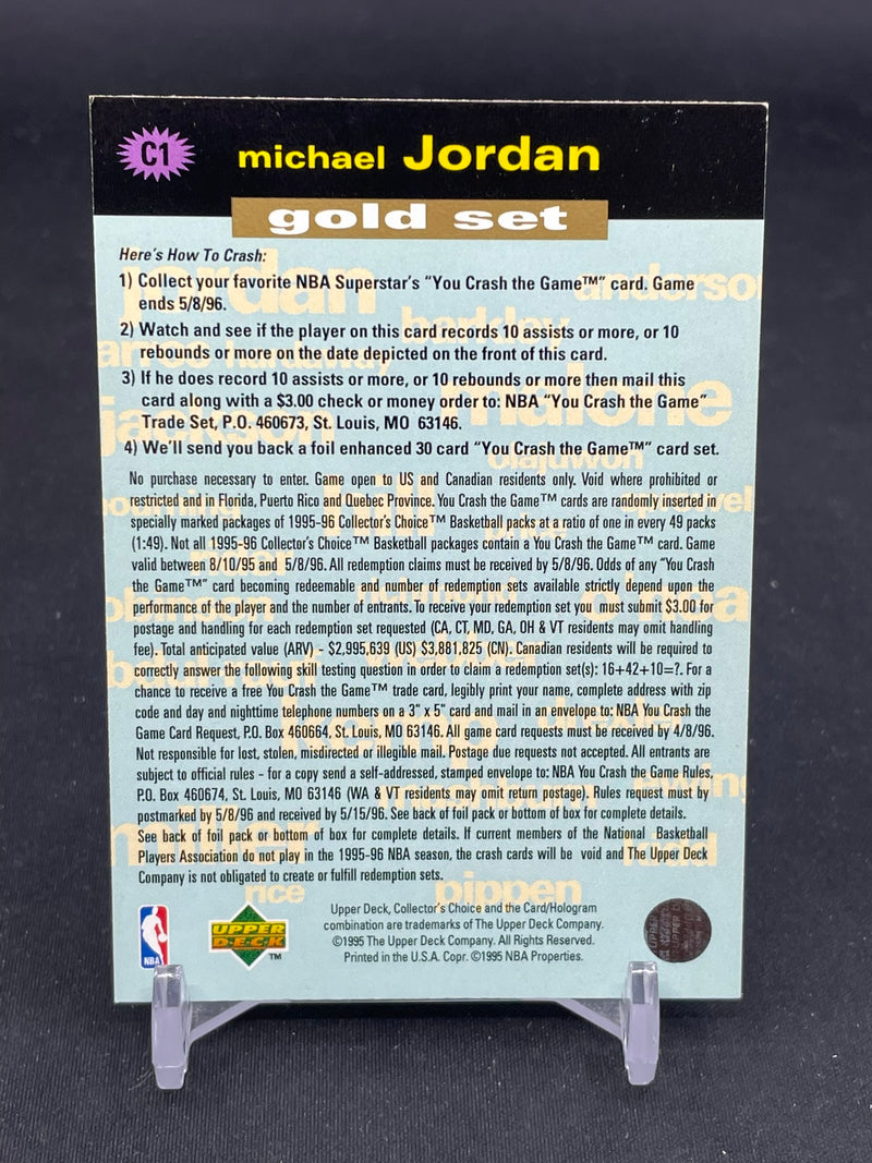 1995 UPPER DECK COLLECTOR'S CHOICE - YOU CRASH THE GAME - GOLD SET - FEB. 22 - M. JORDAN -
