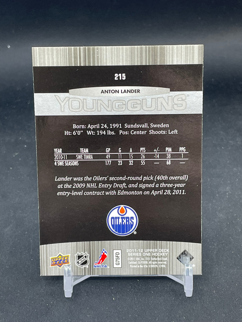 2011 UPPER DECK SERIES ONE - YOUNG GUNS - A. LANDER -