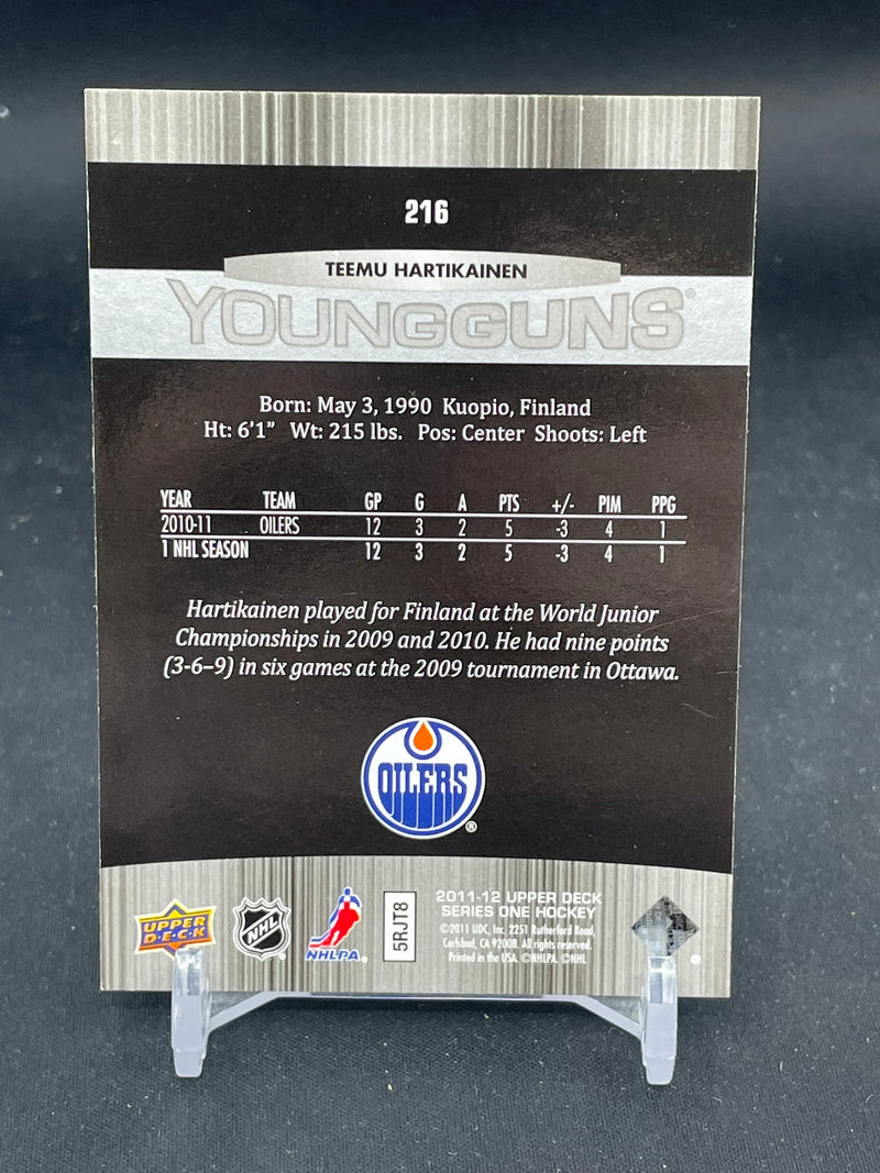 2011 UPPER DECK SERIES ONE - YOUNG GUNS - T. HARTIKAINEN -