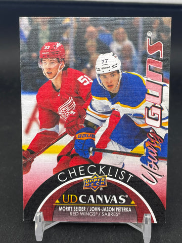 2021 UPPER DECK EXTENDED SERIES - UD CANVAS - YOUNG GUNS CHECKLIST - M. SEIDER / J. PETERKA - #C390 - RC