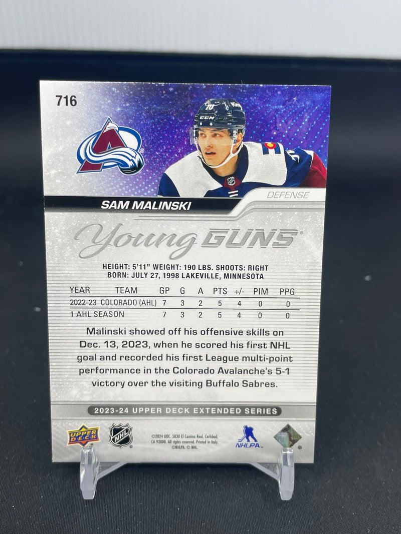 2023 UPPER DECK EXTENDED SERIES - YOUNG GUNS - S. MALINSKI -