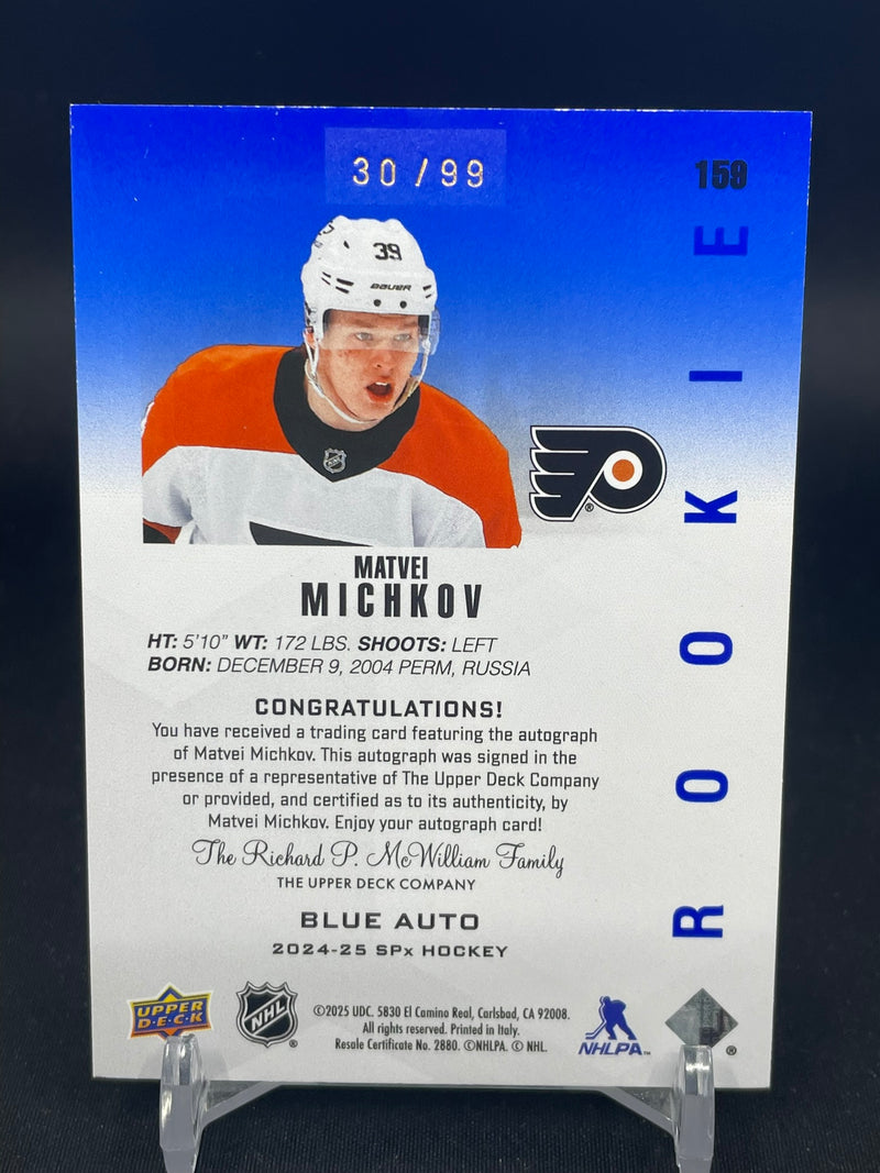 2024 UPPER DECK SPX - BLUE AUTO - M. MICHKOV - #169 - #'D/99 - AUTOGRAPH - RC