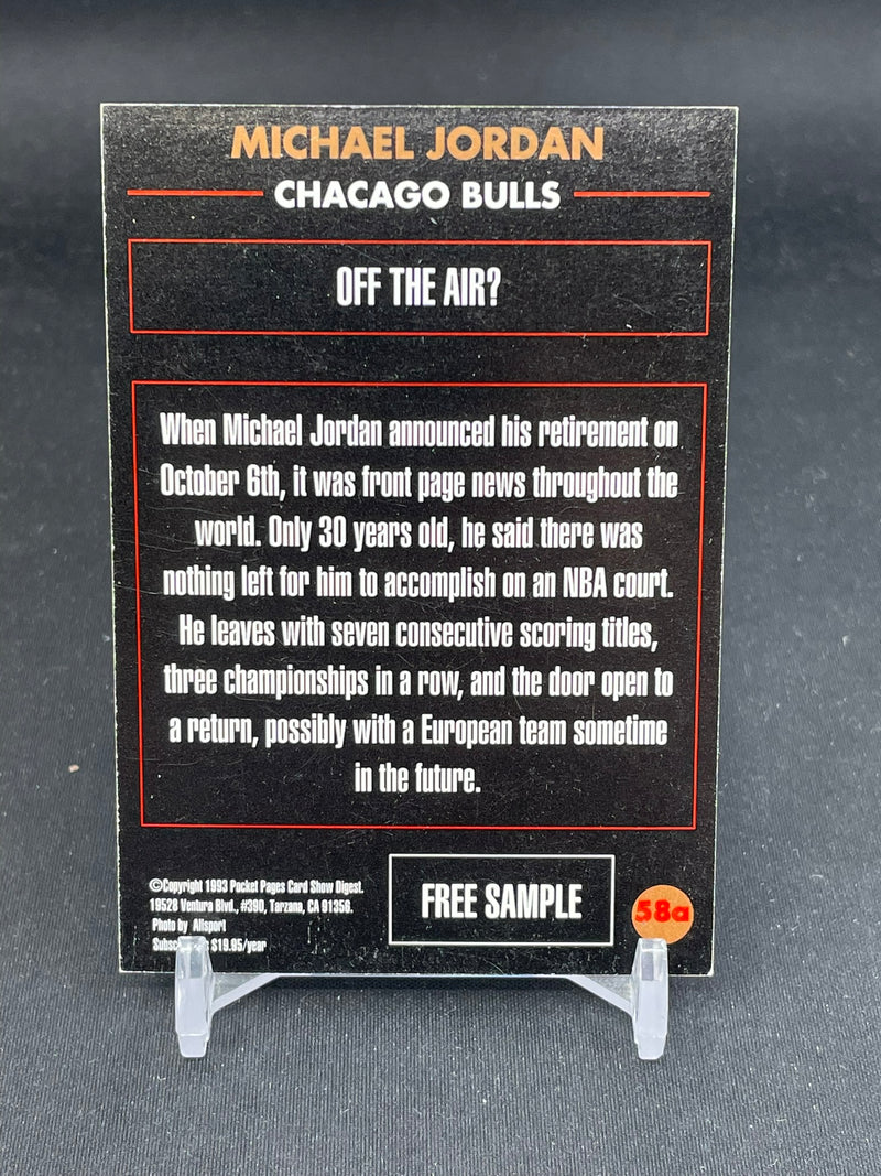 1993 POCKET PAGES - PROMO CARD - M. JORDAN -