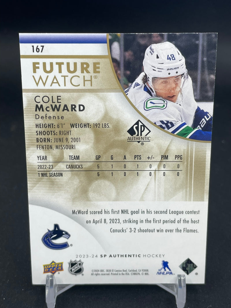 2023 UPPER DECK SP AUTHENTIC - GOLD - FUTURE WATCH - C. MCWARD - #167 - #'D/99 - RC