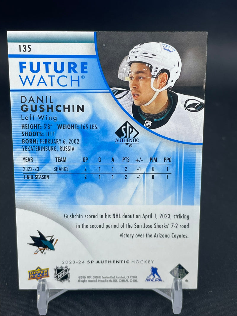 2023 UPPER DECK SP AUTHENTIC - BLUE FUTURE WATCH - D. GUSHCHIN - #135 - #'D/399 - RC