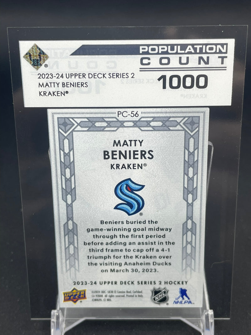 2023 UPPER DECK SERIES TWO - POPULATION COUNT 1000 - M. BENIERS -